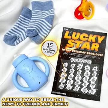 10 Pack Pregnancy Announcement Scratch Off Fake Lottery Tickets, Funny Surprise Pregnancy Reveal Ide...