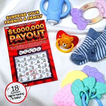 10 Pack Pregnancy Announcement Scratch Off Fake Lottery Tickets, Funny Surprise Pregnancy Reveal Idea Prank For Baby Reveals New Baby Announcement Game