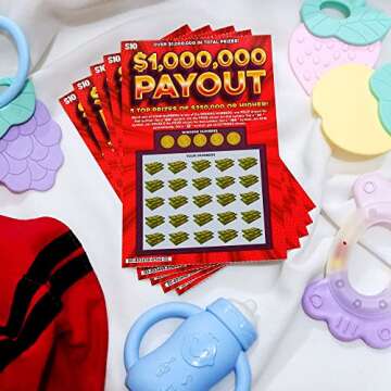 10 Pack Pregnancy Announcement Scratch Off Fake Lottery Tickets, Funny Surprise Pregnancy Reveal Idea Prank For Baby Reveals New Baby Announcement Game