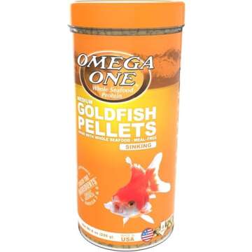 Omega One Goldfish Pellets - Sinking Medium Size for Healthy Fish