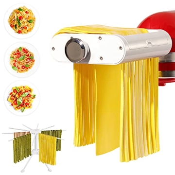 ANTREE 3-1 Pasta Maker Attachment for KitchenAid includes Pasta Sheet Roller attachment & Spaghetti ...