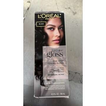 L’Oréal Paris Le Color One Step Toning Hair Gloss, Black Noir, 4 Ounce