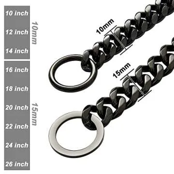 Durable Stainless Steel Dog Training Collar for Large Breeds