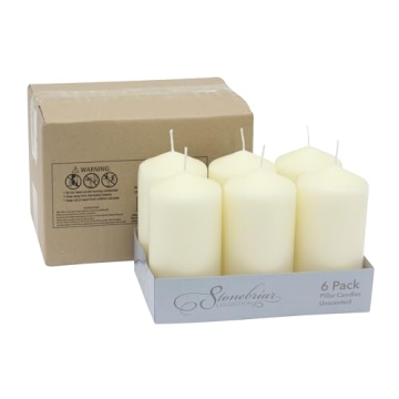 Quality Stonebriar Ivory Pillar Candles with 65-Hour Burn Time
