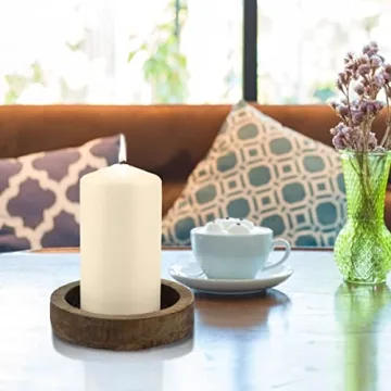 Quality Stonebriar Ivory Pillar Candles with 65-Hour Burn Time