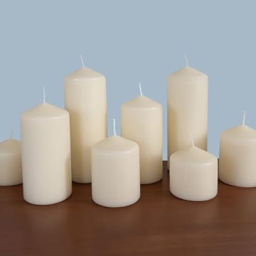 Quality Stonebriar Ivory Pillar Candles with 65-Hour Burn Time