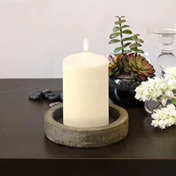 Quality Stonebriar Ivory Pillar Candles with 65-Hour Burn Time