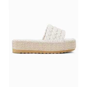 Coutgo Womens Braided Platform Slides for Summer Style