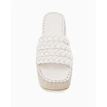 Coutgo Womens Braided Platform Slides for Summer Style