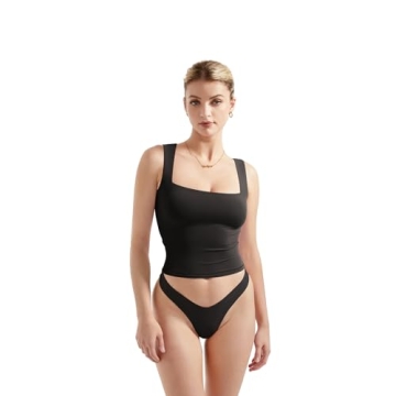 SUUKSESS Women Double Lined Buttery Soft Tank Top