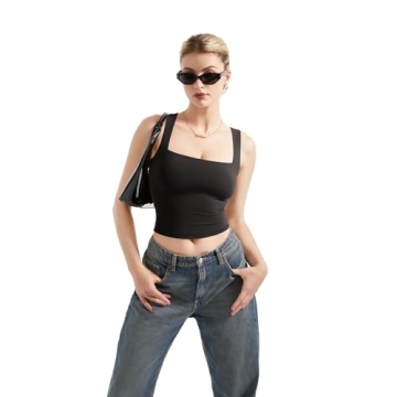 SUUKSESS Women Double Lined Buttery Soft Tank Top