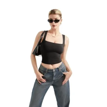 SUUKSESS Women Double Lined Buttery Soft Tank Top