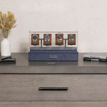 Luxury Watch Display Case for 4 Watches - ROTHWELL