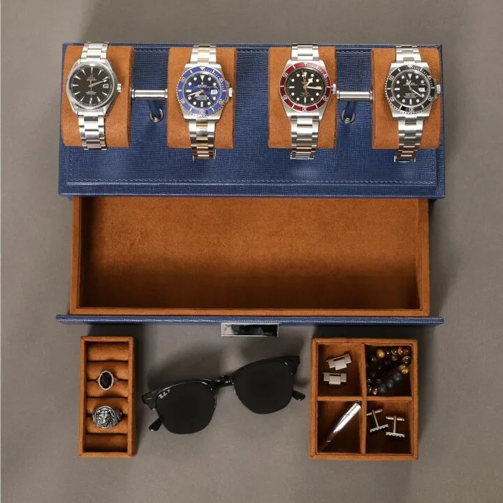 Luxury Watch Display Case for 4 Watches - ROTHWELL