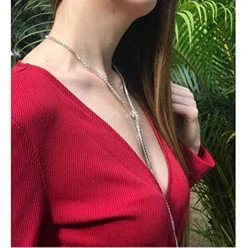 Jovono Rhinestone Choker Necklace for Women - Sparkly Elegance