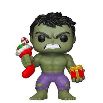 Funko Pop Marvel: Holiday - Hulk with Stocking Collectible Figure, Multicolor