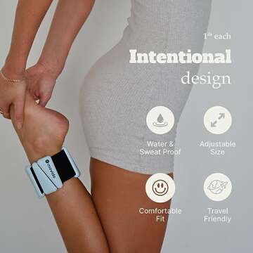 Movido Wrist and Ankle Weights | 1 lb each (2 per set) | Adjustable Workout Weights for Women and Men | Perfect for Yoga, Walking, Pilates, Hiking, Aerobics, Movement (Ocean)