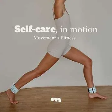 Movido Wrist and Ankle Weights | 1 lb each (2 per set) | Adjustable Workout Weights for Women and Men | Perfect for Yoga, Walking, Pilates, Hiking, Aerobics, Movement (Ocean)