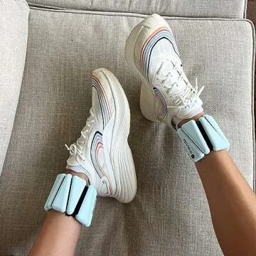 Movido Wrist and Ankle Weights | 1 lb each (2 per set) | Adjustable Workout Weights for Women and Men | Perfect for Yoga, Walking, Pilates, Hiking, Aerobics, Movement (Ocean)