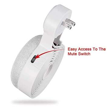 Caremoo Google Home Mini Wall Mount Holder, Space-Saving Design AC Outlet Mount, Perfect Cord Management for Google Home Mini Voice Assistant 1st Gen Only (White,1 Pack)…