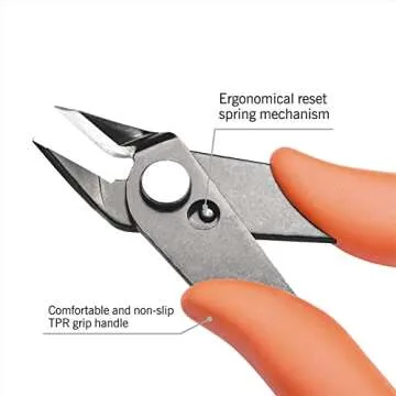 KATA 5 Inch Wire Cutters, Mini Flush Cut Wire Cutter Pliers, Precision Micro Cutter Flush Cutter for Electronics, Model, Jewelry, Model Kits, Orange