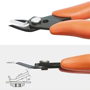 KATA 5 Inch Wire Cutters, Mini Flush Cut Wire Cutter Pliers, Precision Micro Cutter Flush Cutter for Electronics, Model, Jewelry, Model Kits, Orange