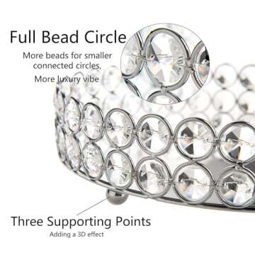 Feyarl Decorative Crystal Tray for Makeup and Organizer