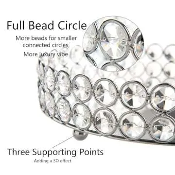 Feyarl Decorative Crystal Tray for Makeup and Organizer