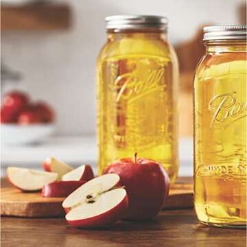 WOODRIVER Wide Mouth Mason Jars 64 oz Half Gallon Mason Jars with Lids and Bands. Jars for Canning, ...