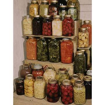 WOODRIVER Wide Mouth Mason Jars 64 oz Half Gallon Mason Jars with Lids and Bands. Jars for Canning, Fermenting, Pickling, Storing. Large Mason Jars. Made in USA (2)