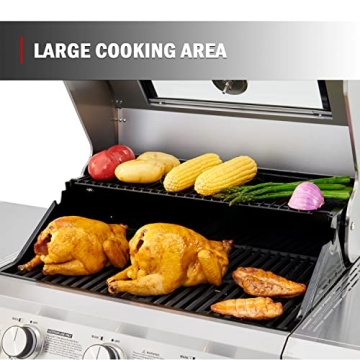 Monument Grills Larger 3-Burner Propane Gas Grills barbeque Stainless Steel Heavy-Duty Cabinet Style with Knob Controls, Mesa 300