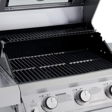 Monument Grills Larger 3-Burner Propane Gas Grills barbeque Stainless Steel Heavy-Duty Cabinet Style with Knob Controls, Mesa 300