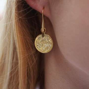 Chic Gold Coin Earrings for Everyday Elegance and Style