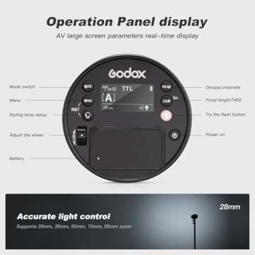 Godox AD100 Pro with AKR1 kit for Photography AD100pro Strobe Flash Light Portable 100Ws 2600mAh Battery 2.4G Wilreless X System 1/8000 HSS 0.01-1.5s Recycling 360 Full Power Flashes