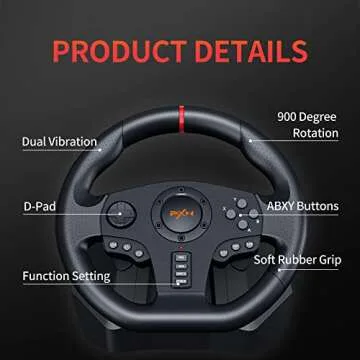 PXN PC Racing Wheel V900 Universal USB Steering Wheel