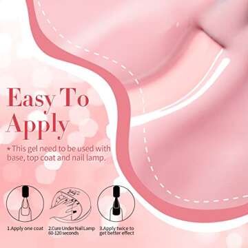 Born Pretty Jelly Gel Nail Polish Sheer Pink Gel Nail Polish Crystal Transparent Milky Gel Polish Kit Nail Art Varnish Collection Gift Set 7ML 6PCS