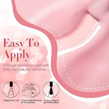 Born Pretty Jelly Gel Nail Polish Sheer Pink Gel Nail Polish Crystal Transparent Milky Gel Polish Kit Nail Art Varnish Collection Gift Set 7ML 6PCS