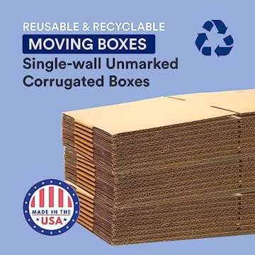 BOX USA Shipping Boxes Small 10"L x 10"W x 10"H, 25-Pack | Corrugated Cardboard Box for Packing, Moving and Storage