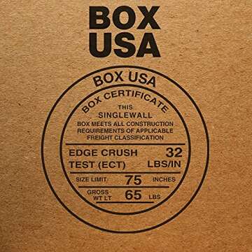 BOX USA Shipping Boxes Small 10"L x 10"W x 10"H, 25-Pack | Corrugated Cardboard Box for Packing, Moving and Storage