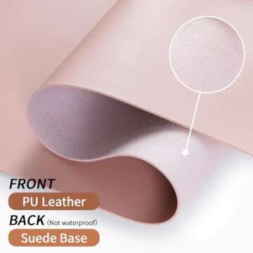 Stylish Pink Desk Mat - Waterproof, Non-Slip & Large Size