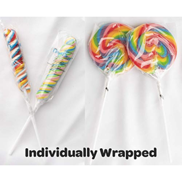 24 Large Rainbow Lollipops Non-Broken Perfect for Gifts