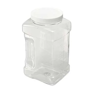 Rubbermaid Square Food Storage Jars, 1-Quart, White