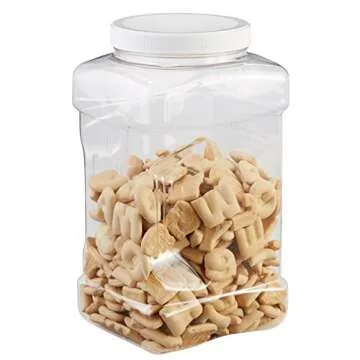 Rubbermaid Square Food Storage Jars, 1-Quart, White