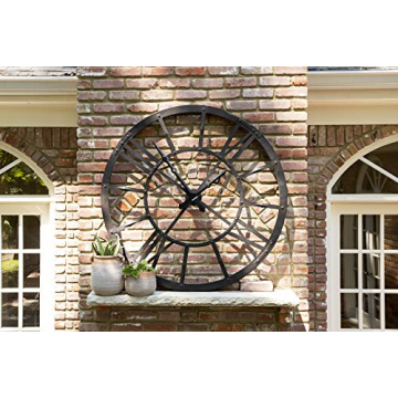 Large Orange Whitewashed Terracotta Urn for Home Decor