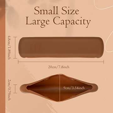 MOTZU Makeup Brush Case, Travel Brushes Holder, Silicone Portable Cosmetic Face Brushes Bag, High Capacity Storage Waterproof Soft and Flexibility Makeups Tools Organizer Case for Women and Girls