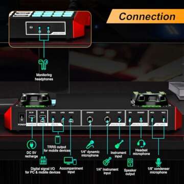 neculogy G9 Podcast Equipment Bundle, BM-800 Condenser with Voice Changer, Recording Studio Package - Podcast Microphone Bundle for Laptop, Streaming/Live Broadcast/YouTube Recording