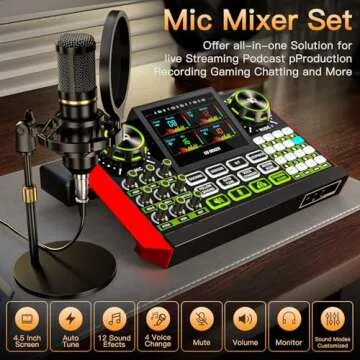 neculogy G9 Podcast Equipment Bundle, BM-800 Condenser with Voice Changer, Recording Studio Package - Podcast Microphone Bundle for Laptop, Streaming/Live Broadcast/YouTube Recording