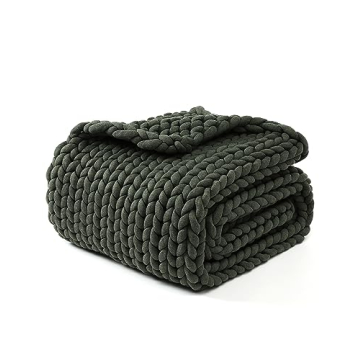 YnM Knitted Throw Blanket - Soft, Stylish Comfort