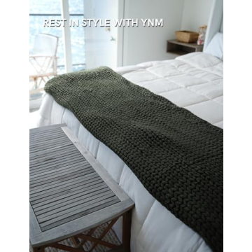 YnM Knitted Throw Blanket - Soft, Stylish Comfort