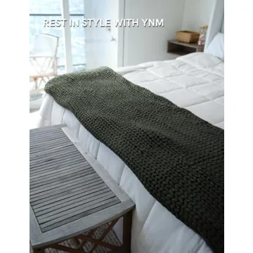 YnM Knitted Throw Blanket - Soft, Stylish Comfort